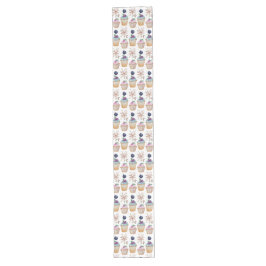 CupCakes Obst und Glück Wasserfarbe Großer Tischläufer