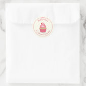 Cupcakes oder Backwaren Runde Aufkleber (Tasche)