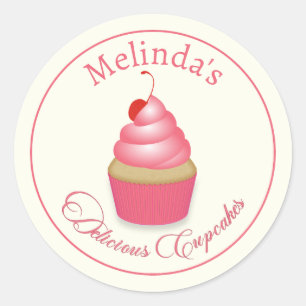 Cupcakes oder Backwaren Runde Aufkleber