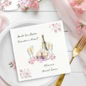 Cupcakes oder Cava Floral Champagne Brautparty Serviette