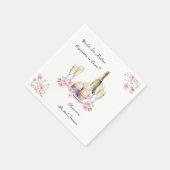 Cupcakes oder Cava Floral Champagner Brautparty Serviette (Ecke)