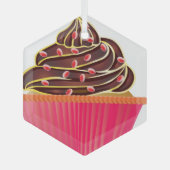 Cupcakes Ornament Aus Glas (Vorderseite)