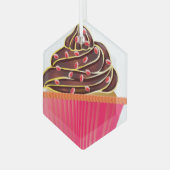Cupcakes Ornament Aus Glas (Vorderseite Links)