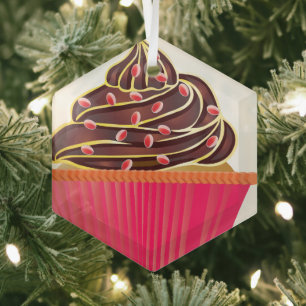 Cupcakes Ornament Aus Glas