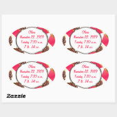 Cupcakes Ovaler Aufkleber (Blatt)