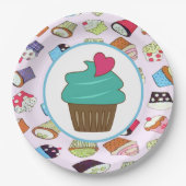 Cupcakes Pappteller (Vorderseite)