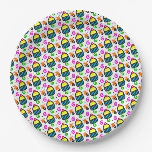 Cupcakes Pappteller (Vorderseite)