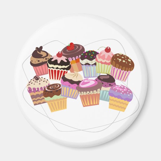 Cupcakes-Paradies Magnet (Vorne)