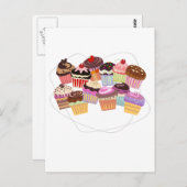 Cupcakes-Paradies Postkarte (Vorne/Hinten)