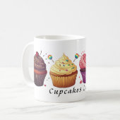 Cupcakes (Personalisiert) Kaffeetasse (Vorderseite Links)