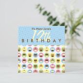Cupcakes Personalisiert zum Geburtstag Einladung (Stehend Vorderseite)