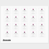 Cupcakes Pink Food Business Square Sticker (Blatt)