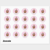 Cupcakes Pink Sweet Polka Dots Custom Stickers (Blatt)
