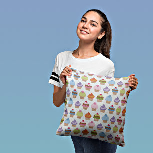 Cupcakes & Polka Dots dekorative Keuchkissen Kissen