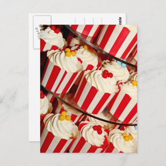 Cupcakes Postkarte (Vorne/Hinten)