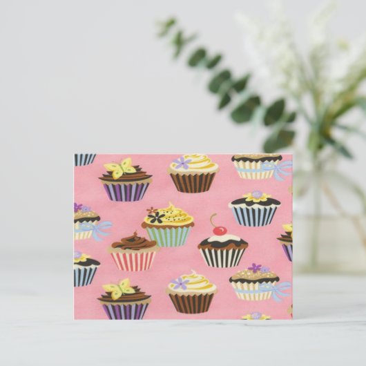 Cupcakes Postkarte (Stehend Vorderseite)