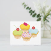 Cupcakes Postkarte (Stehend Vorderseite)