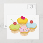Cupcakes Postkarte (Vorne/Hinten)