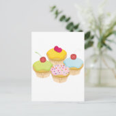 Cupcakes Postkarte (Stehend Vorderseite)