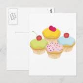 Cupcakes Postkarte (Vorne/Hinten)