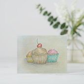 Cupcakes Postkarte (Stehend Vorderseite)
