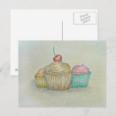 Cupcakes Postkarte (Vorne/Hinten)