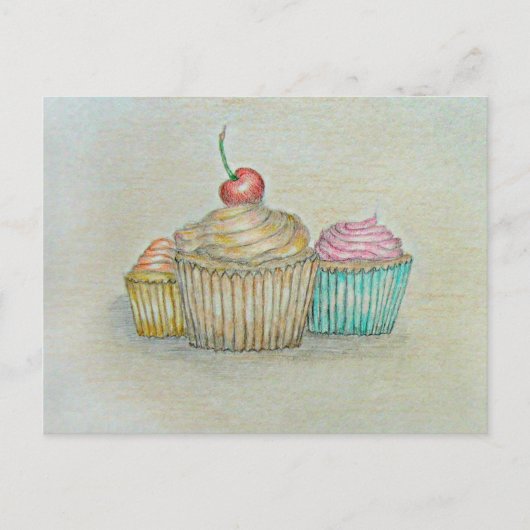 Cupcakes Postkarte (Vorderseite)