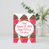 Cupcakes Postkarte (Stehend Vorderseite)