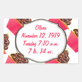 Cupcakes Rechteckiger Aufkleber (Vorderseite)