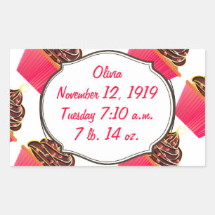 Cupcakes Rechteckiger Aufkleber