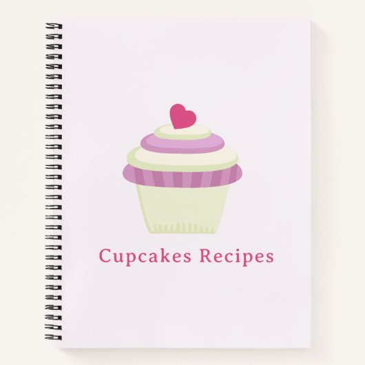 Cupcakes Rezepte Notebook Notizblock (Vorderseite)