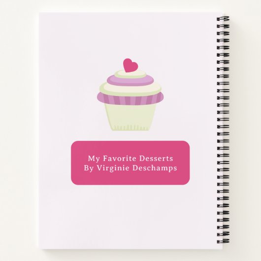 Cupcakes Rezepte Notebook Notizblock (Rückseite)