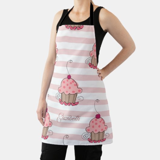 Cupcakes Rosa Streifen Schürze (InSitu)