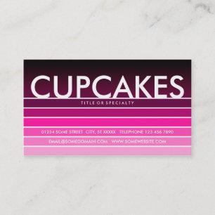 CUPCAKES rosa Swatch Visitenkarte
