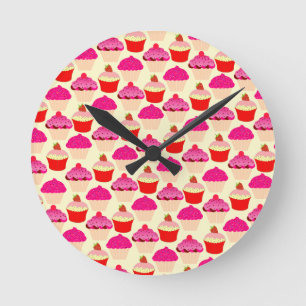 Cupcakes Runde Wanduhr