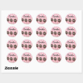 Cupcakes Runder Aufkleber (Blatt)