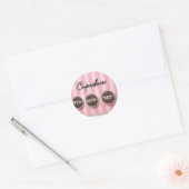 Cupcakes Runder Aufkleber (Umschlag)