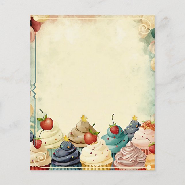 Cupcakes Scrapbook Paper (Vorderseite)