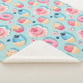 Cupcakes Sherpa Blanket Sherpadecke (3/4)
