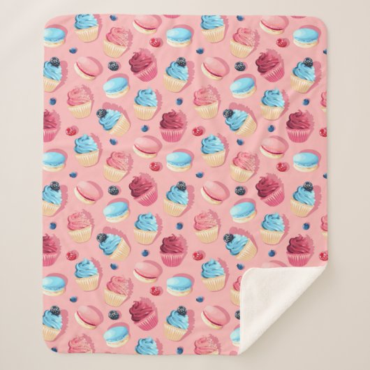 Cupcakes Sherpa Blanket Sherpadecke (Vorderseite)