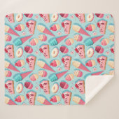 Cupcakes Sherpa Blanket Sherpadecke (Vorderseite (Horizontal))