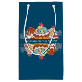 Cupcakes sind das Answer Funny Sprichwort Kleine Geschenktüte (Rückseite)