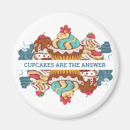 Cupcakes sind das Answer Funny Sprichwort Magnet