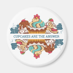 Cupcakes sind das Answer Funny Sprichwort Magnet