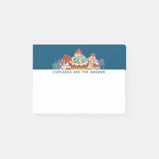 Cupcakes sind das Answer Funny Sprichwort Post-it Klebezettel (Vorderseite)