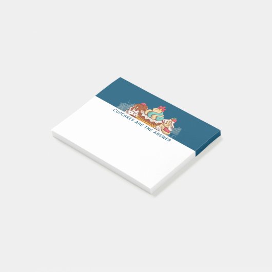 Cupcakes sind das Answer Funny Sprichwort Post-it Klebezettel (angewinkelt)