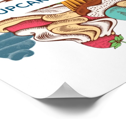 Cupcakes sind das Answer Funny Sprichwort Poster (Ecke)