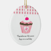 Cupcakes sind wie warme Hugs Keramik Ornament (Rechts)