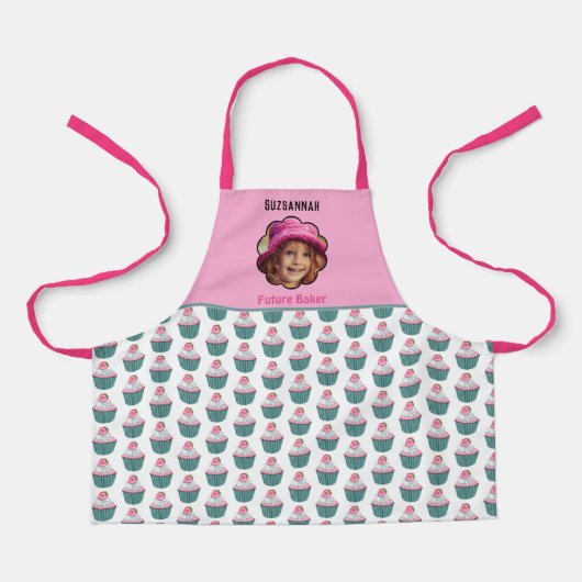 Cupcakes Skalierte benutzerdefinierte Vorlagenname Schürze (Vorderseite)