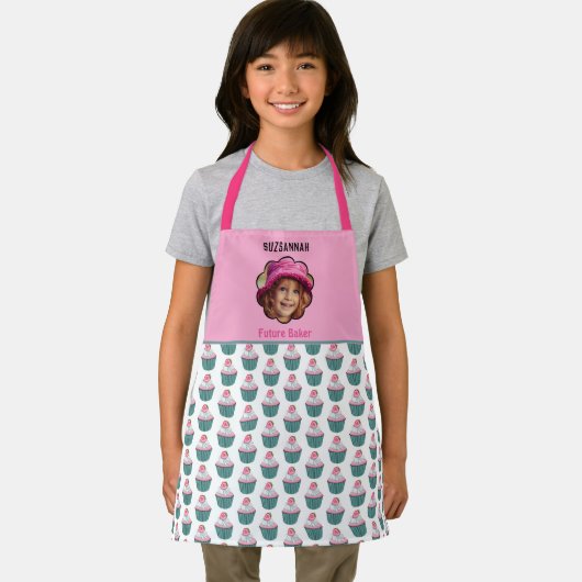 Cupcakes Skalierte benutzerdefinierte Vorlagenname Schürze (Insitu)